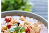 Hearty Brown Rice and Quinoa Chicken Tortilla Soup