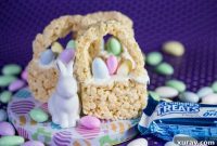 Sweet Rice Krispie Easter Baskets