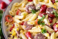 Creamy Jalapeno Chicken Sausage Alfredo Pasta