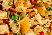 Savory Sesame Chicken Pasta Salad