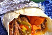 The Ultimate BBQ Pork Quinoa Sweet Potato Burrito