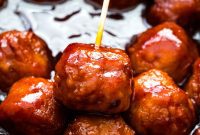 Sticky Sweet Slow Cooker Meatballs