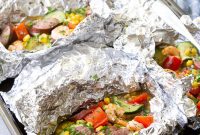 Smoky Shrimp and Kielbasa Foil Dinners