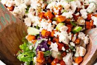 Rotisserie Chicken and Tangy Sweet Potato Feta Balsamic Salad