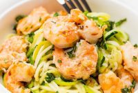 Shrimp Scampi with Zucchini Ribbons