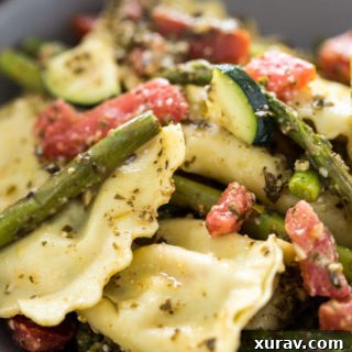 Asparagus Ravioli Pasta Salad hero shot