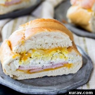 Breakfast Stuffed French Bread