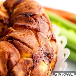 Buffalo Chicken Pull Apart Bread