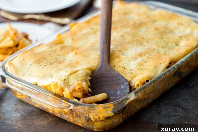 Pasta Bake with Ragu homestyle sauce and a delicious garlic bread topping.
