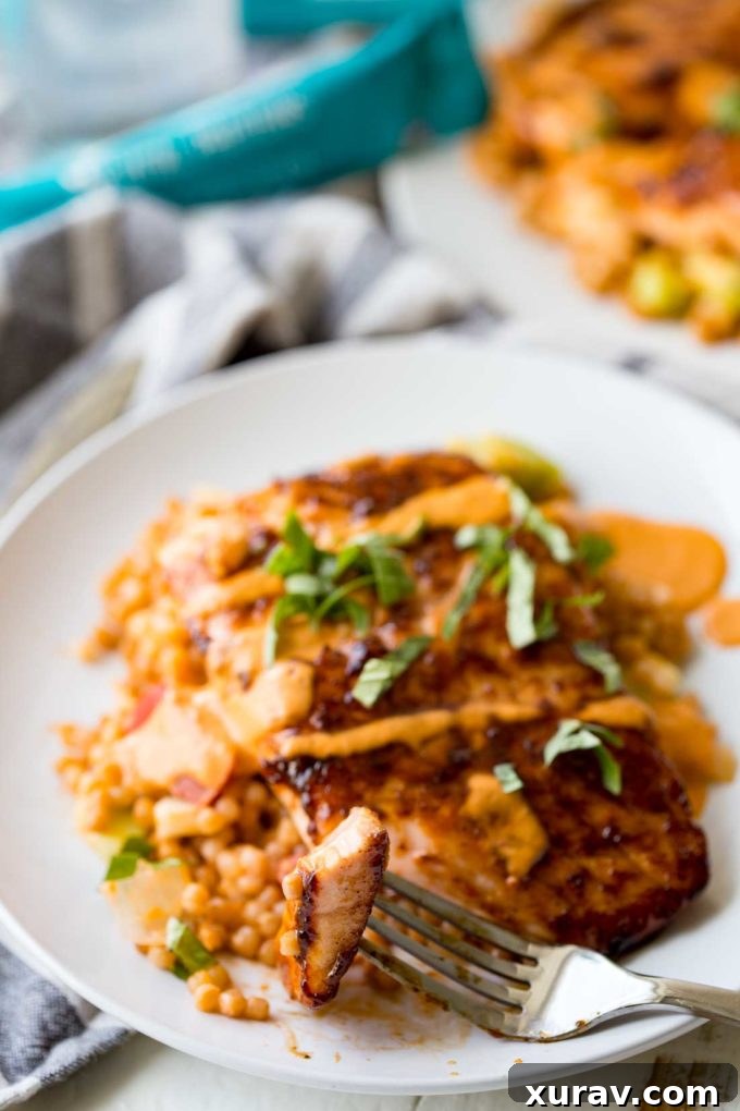 Brown sugar spice rubbed salmon with a vibrant tomato basil vinaigrette
