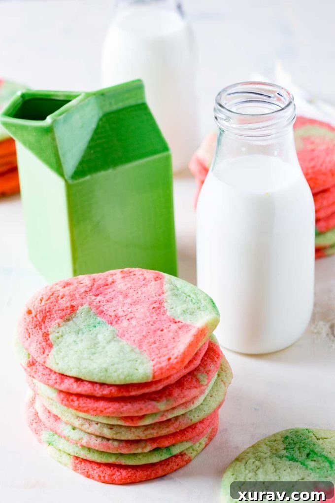 Fun Christmas colored sugar cookies, a great twist on a classic recipe