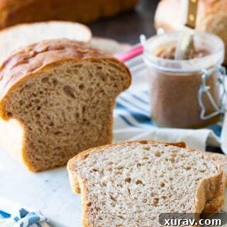 Whole wheat bread made from scratch