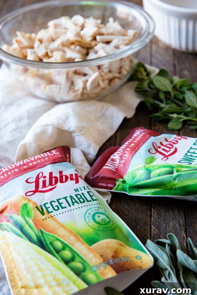 Lightened Up Chicken Pot Pie Lightened up chicken pot pie is an easy week night meal with these simple ingredients