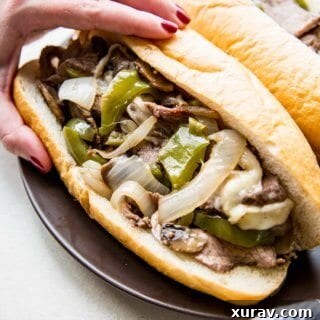 Philly Cheesesteak is easy to make on a sheet pan!