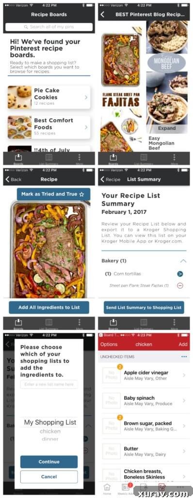 Board to Table app screenshot