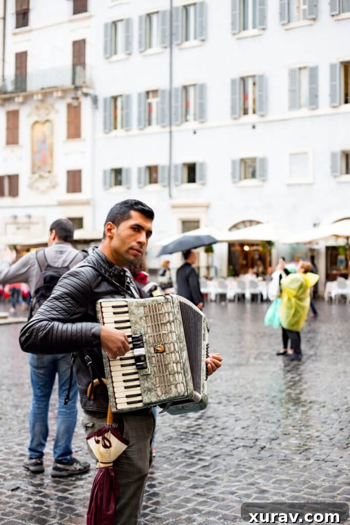 Rome with Kids Rome accordion player by Pantheon