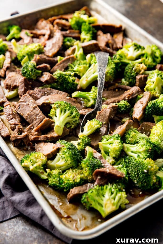 Sheet pan beef and broccoli is convenient and tasty
