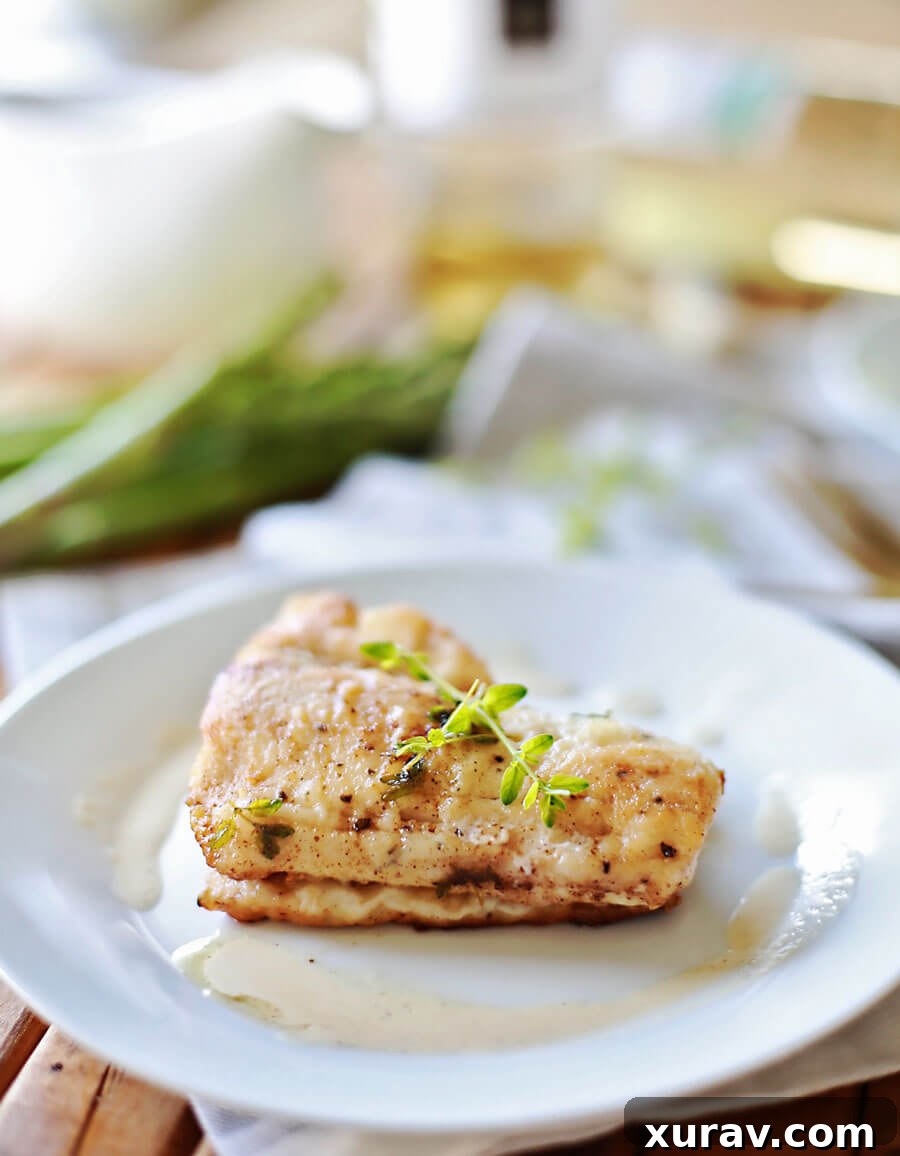 Flaky pan-fried haddock with rich browned butter white wine sauce, an easy gourmet seafood dinner recipe.