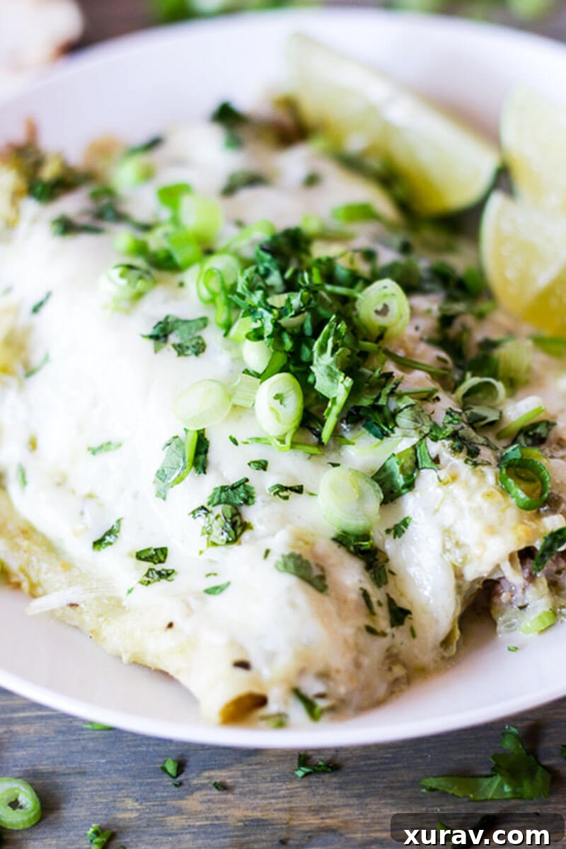 These easy pork enchiladas are quick to put together, packed with flavor