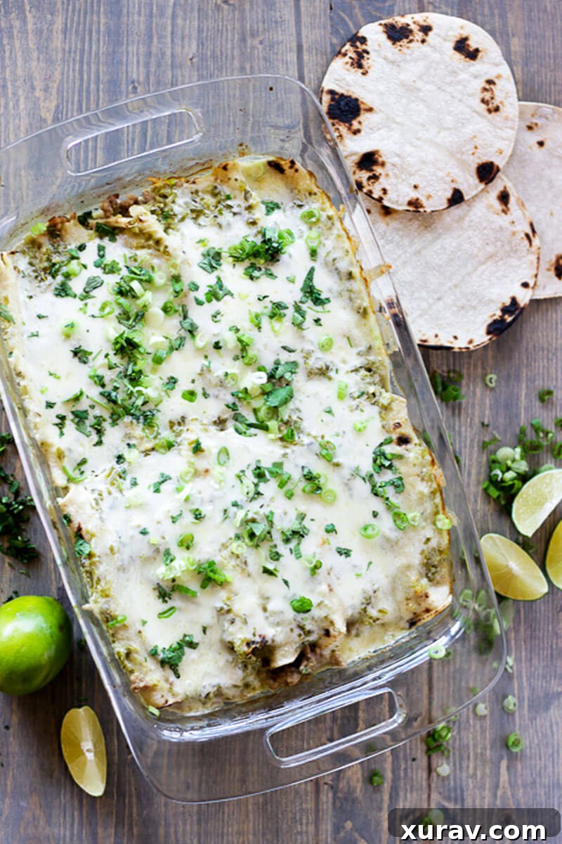 These easy pork enchiladas are quick to put together, packed with flavor