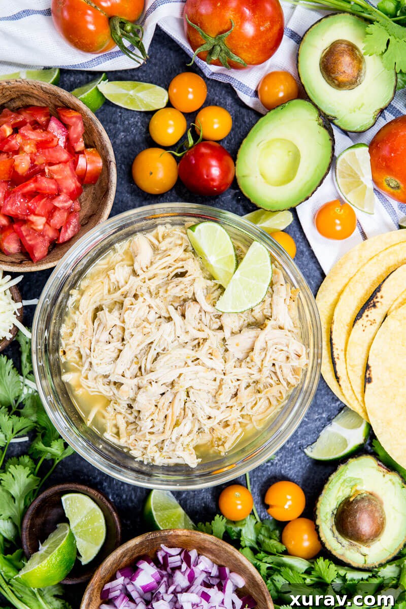 Delicious slow cooker honey lime chicken tacos, perfect for game day or a weeknight meal.
