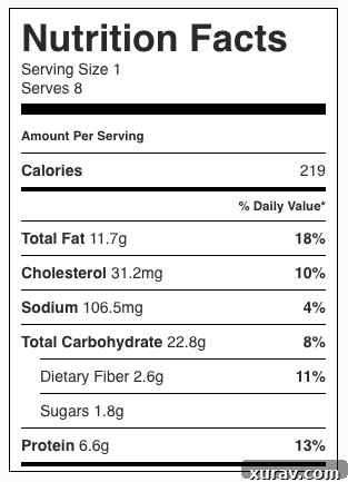 Roasted Garlic Bleu Cheese Mashed Potatoes Nutrition Facts chart