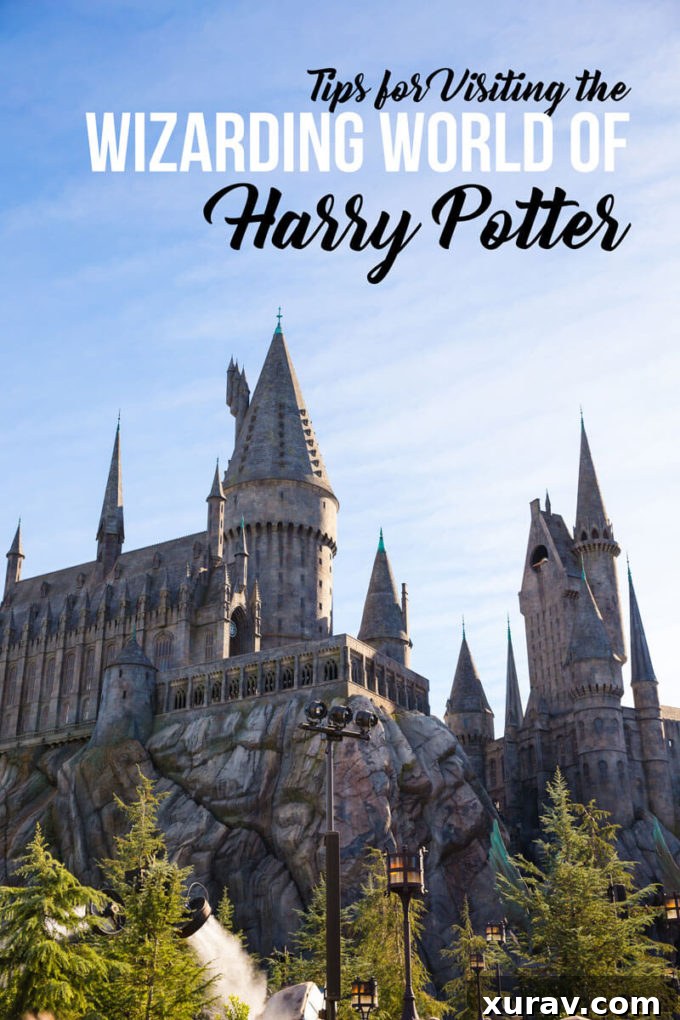 Maximize Your Magic: Top Tips for Universal Studios Hollywood's Wizarding World 2 Tips for an unforgettable visit to The Wizarding World of Harry Potter at Universal Studios Hollywood, featuring Hogwarts Castle and Hogsmeade village.