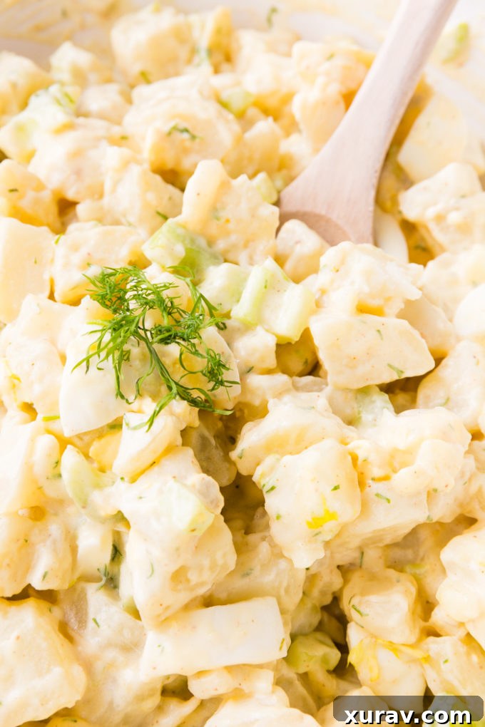 Instant Pot Potato Salad - A creamy and flavorful potato salad made effortlessly in a pressure cooker