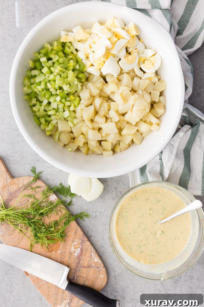 Everything you need to make a great potato salad using your pressure cooker - Ingredients for Instant Pot Potato Salad