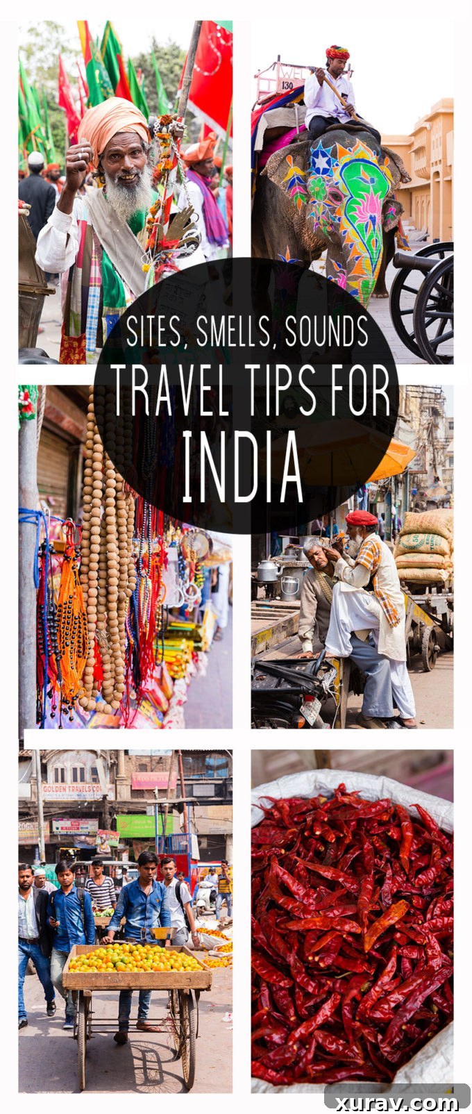 Summary of sites, sounds, and smells of India – a unique and highly recommended place to visit.