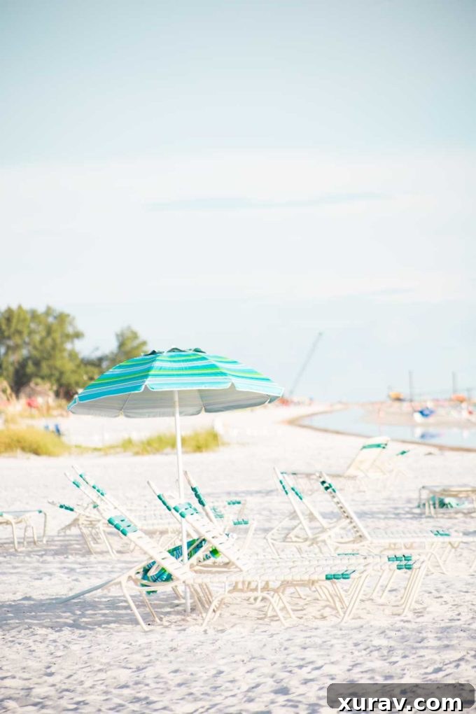 The pristine white sandy beaches of AMI, showcasing clear waters and ideal conditions for a relaxing beach vacation.