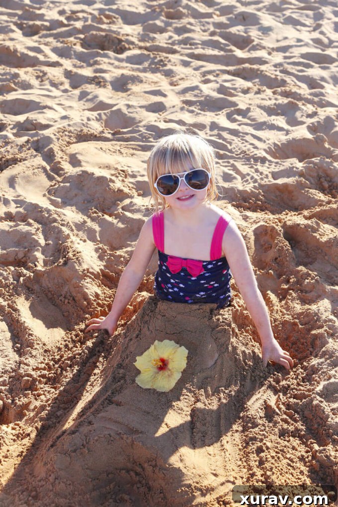 A memorable family vacation in Maui, enjoying the beautiful beach with essential sand toys.