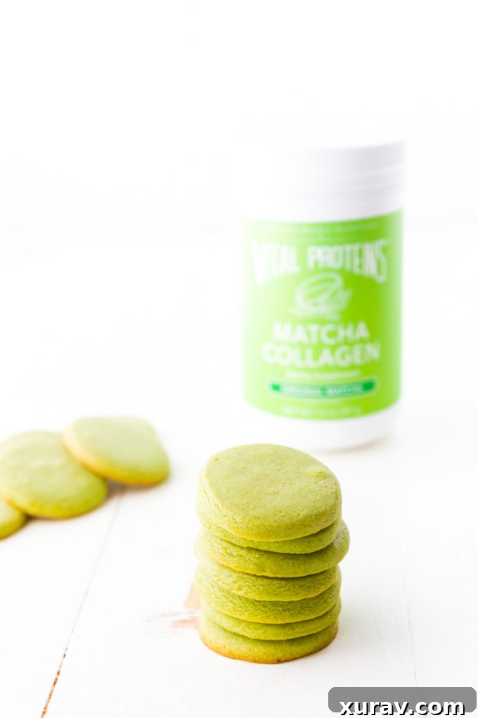 Delicious Matcha Shortbread cookies presented beautifully on a plate, highlighting their unique green hue.