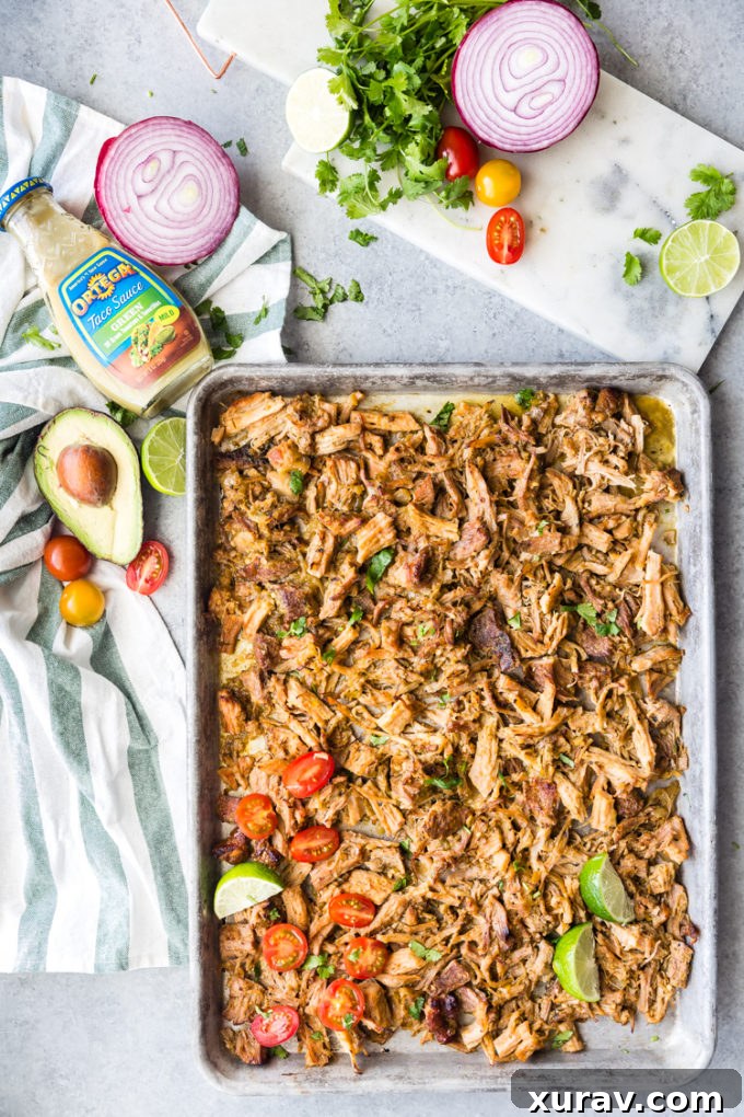 Crispy slow cooker pork carnitas finished in the broiler for perfect texture
