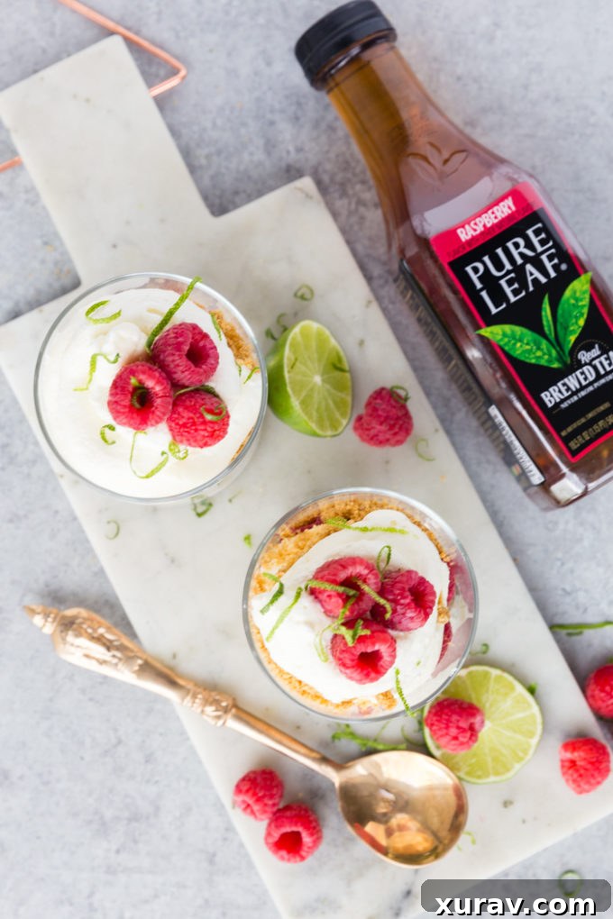 Raspberry Cheesecake Trifle with fresh raspberries