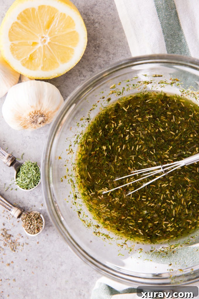 Whisk everything together for Marinade for Greek Chicken