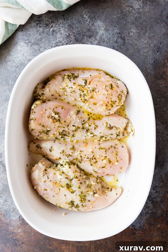 Baked Greek Chicken Breast with a side of refreshing cucumber salad.