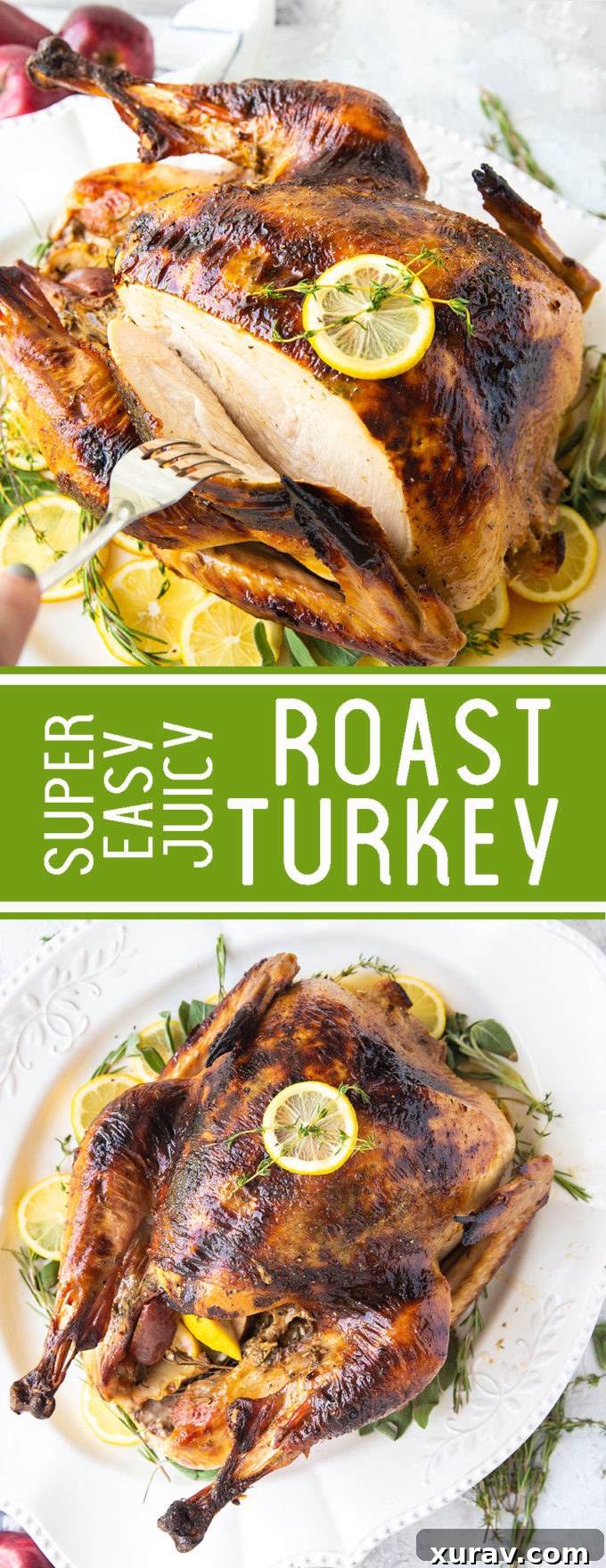 Super easy roast turkey, this juicy thanksgiving menu turkey is amazing. 