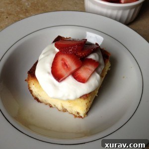 A beautifully baked Italian Ricotta Cake, ready to be served.