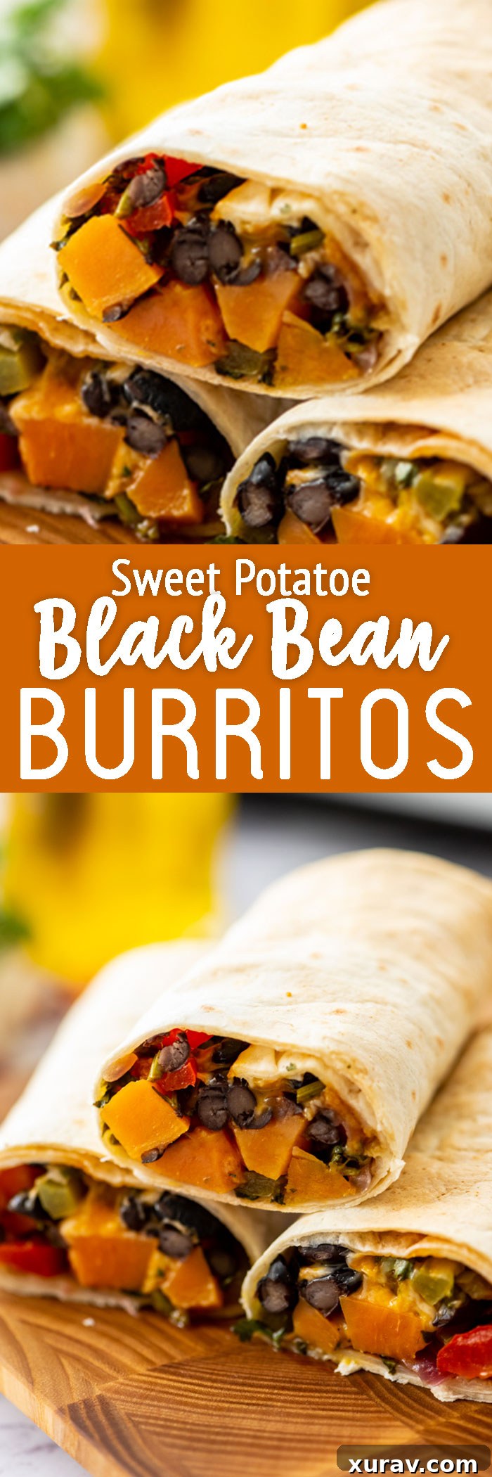 Pin this Sweet Potato Black Bean Burritos recipe to your meal prep board for easy planning.