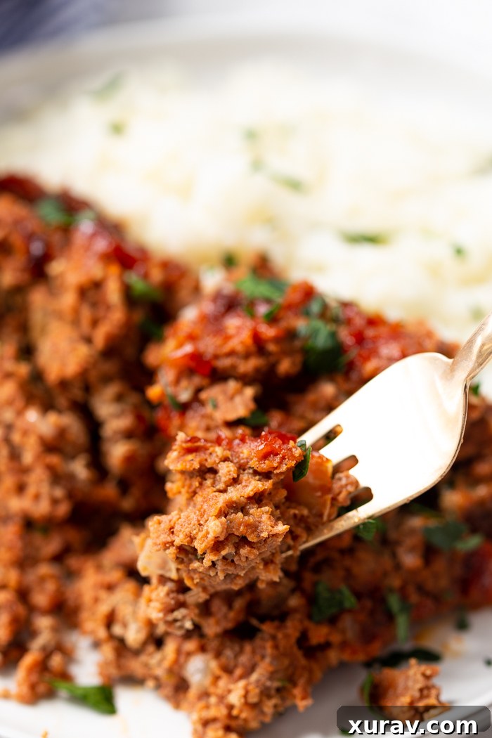 Delicious keto meatloaf served with cauliflower mash instead of potatoes for a keto friendly dinner