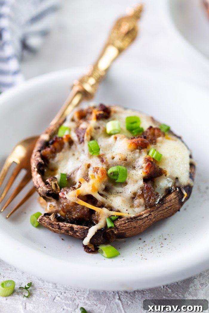 Breakfast stuffed mushrooms