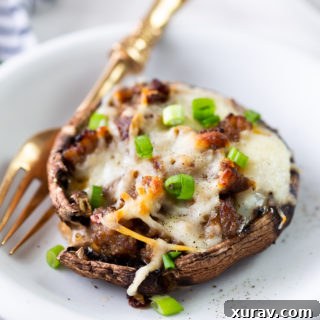 Breakfast stuffed mushrooms