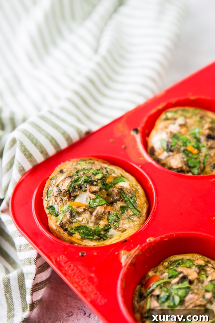 mixed veggie sausage and egg cups