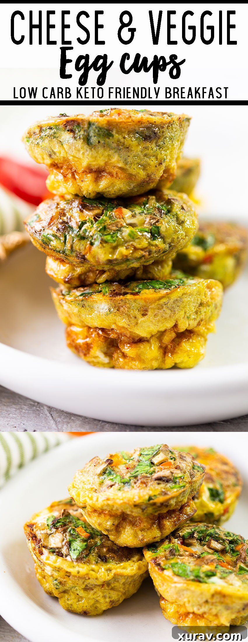 Cheese and veggie egg cups