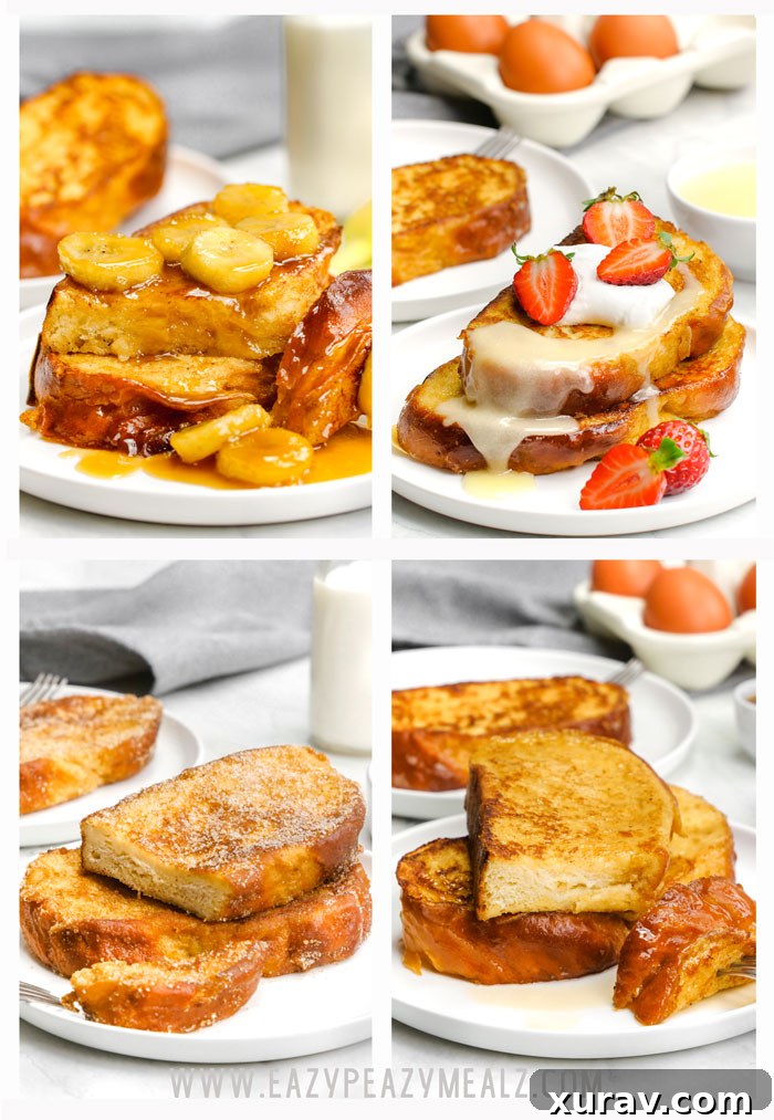 Four versions of a classic french toast