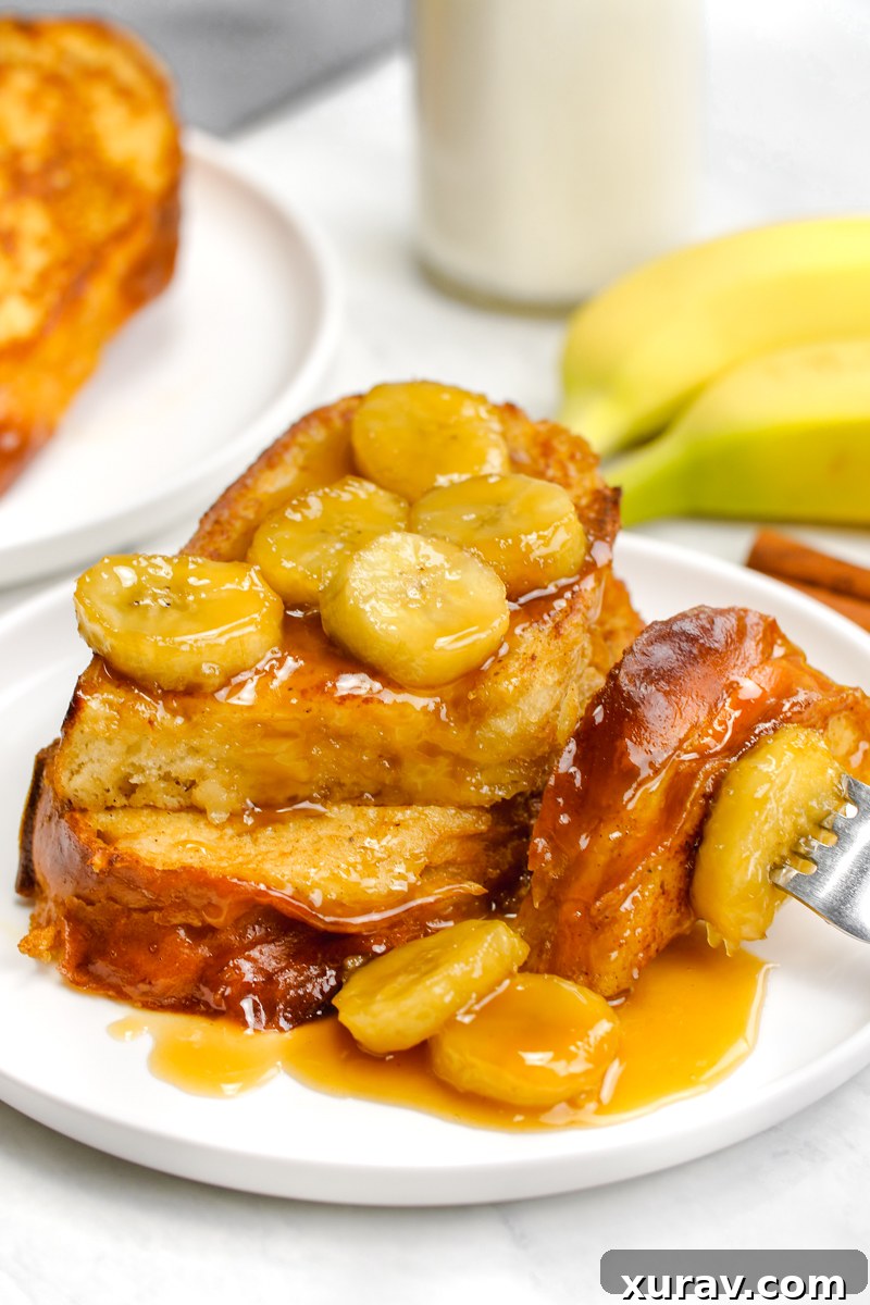 Bananas foster french toast