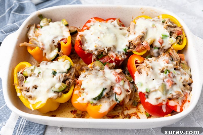 Post baked stuffed peppers in a baking sheet