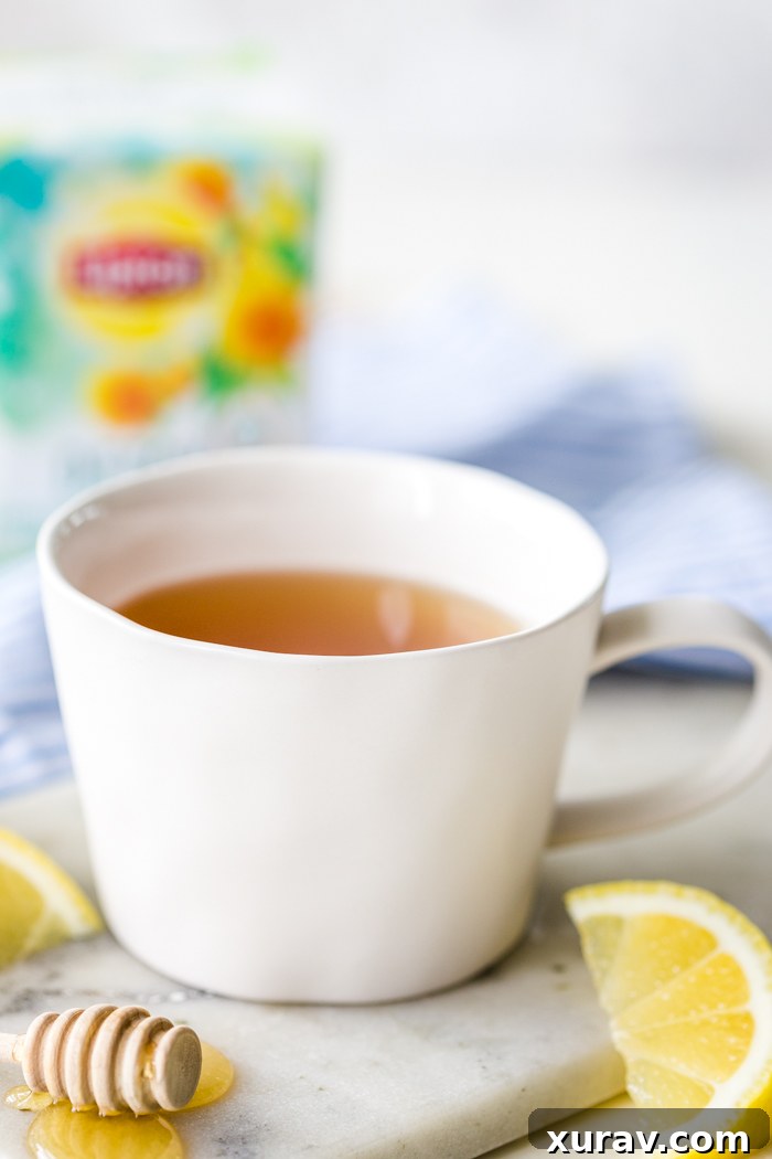 A white mug of detox tea