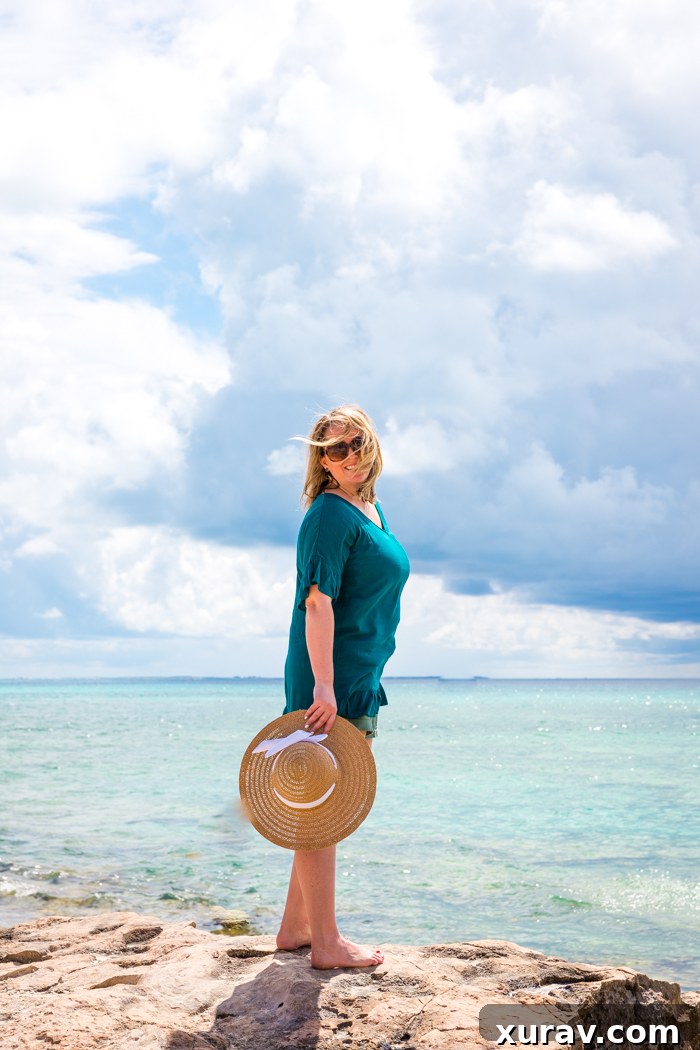 Packing essentials neatly laid out for a Caribbean cruise.